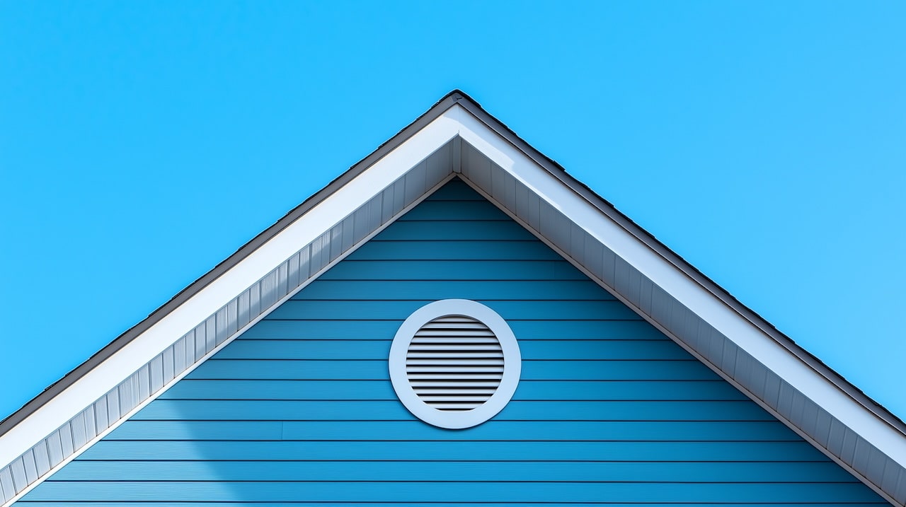 gable vent providing cross ventilation in an attic