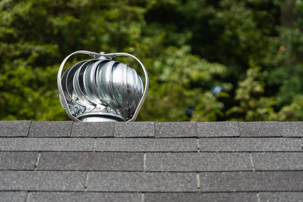 newly installed turbine roof vent